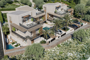 Visualisierung von oben - Neubau-Maisonette in Modi auf Kreta zu verkaufen