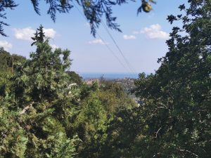 Aussicht über das Tal - Baugrundstück mit Meerblick bei Kalyves auf Kreta zu verkaufen