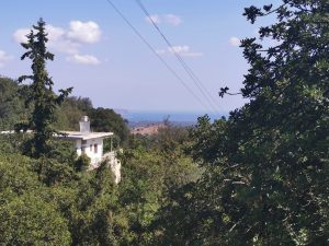 Blick ins Tal und aufs Meer - Baugrundstück mit Meerblick bei Kalyves auf Kreta zu verkaufen