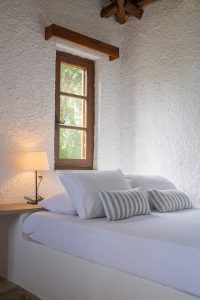 Kleines Ferienhaus, Doppelbett - Chorefto Ferienhäuser am Aeolos Pilion