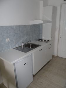Studio mit Meerblick, Küchenzeile - Seafront Studios Vrontados Chios