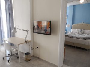 Studio für 4 Personen mit Bergblick, Schlafbereich - Seafront Studios Vrontados Chios