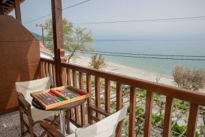 Balkon mit Meerblick - Hotel Cleopatra Chorefto Pilion