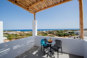 Terrasse mit Meerblick - Blue Di Mare Villas Lachania Rhodos