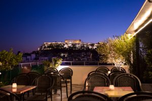 Akropolis bei Nacht - Attalos Hotel Athen