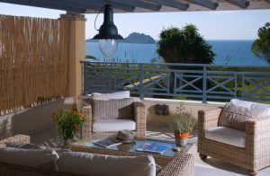 Sitzecke auf der Terrasse - Panorama Villas Arillas Korfu