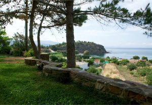 Garten mit Meerblick - Zorbas Apartments Volissos Chios