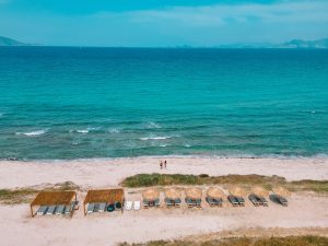Strand vor der Anlage - TAF Beach Villas Tigaki Kos