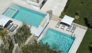 Pools von oben - Arbora Olea Villas Skaleta Rethymnon