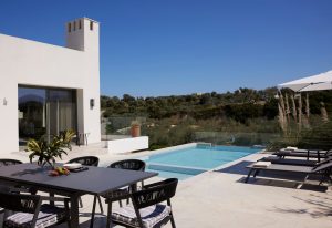 Terrasse mit Essplatz - Arbora Olea Villas Skaleta Rethymnon