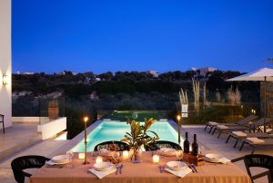 Pool am Abend - Arbora Olea Villas Skaleta Rethymnon