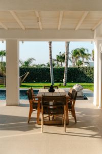 Terrasse mit Essplatz - TAF Beach Villas Tigaki Kos