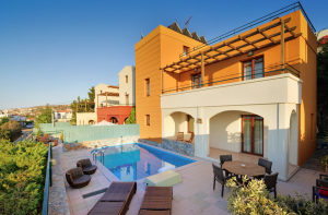 Villa mit Terrasse - Anlage mit fünf Villen bei Kalyves auf Kreta zu verkaufen