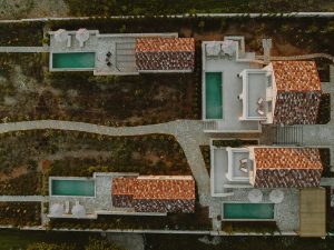 Anlage aus der Luft Nama Seaside Villas Kanali