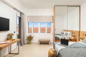 Apartment mit zwei Schlafzimmern – Schlafzimmer – Elia City Apartments, Chania