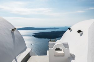 Ausblick auf das Meer - On The Rocks Hotel Imerovigli Santorini