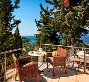 Balkon mit Meerblick Glyfada Greek Villas Paxos