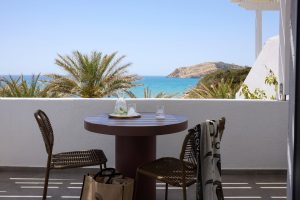 Balkon mit Meerblick Golden Milos Beach House