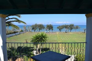Balkon mit Meerblick Kosmos Beach Roda Korfu