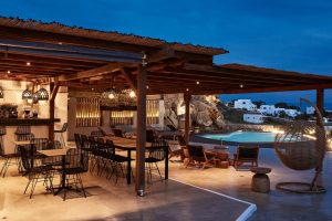 Bar-Restaurant am Pool - Almyra Guest Houses Paraga Mykonos