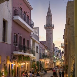 Blick auf das Minarett in der Altstadt – Centro Storico, Chania