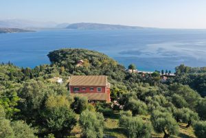 Blick über die Bucht Villa Vasso Kerasia