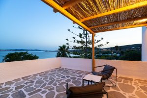 Blick von der Veranda Omilos Beachfront House Paros