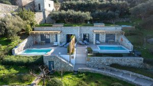 Die drei Villen mit Pools am Hang – Thea Villas, Kournas