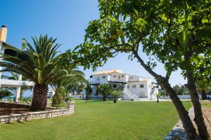 Garten mit Palmen Kosmos Beach Roda Korfu