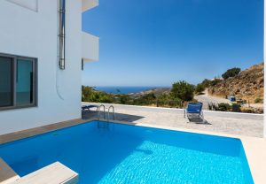Gemeinsamer Pool mit Meerblick, Sunset Maisonettes Mariou
