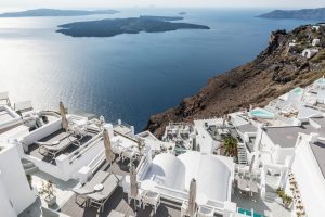 Hotel am Kraterrand von Imerovigli - On The Rocks Hotel Imerovigli Santorini