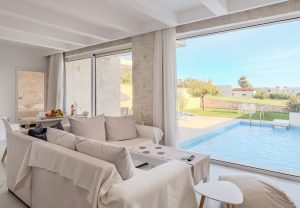 Villa 1 Wohnzimmer - Mythos Damnoni Plakias