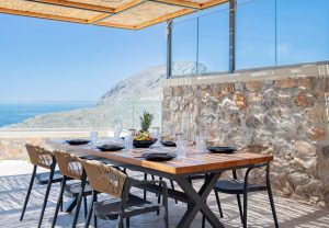 Essplatz mit Meerblick - Rodia Luxury Villa Plakias