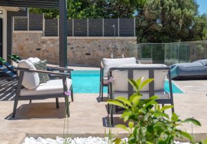 Sitzplatz im Garten - Rodia Luxury Villa Plakias