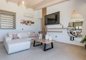 Wohnzimmer - Rodia Luxury Villa Plakias