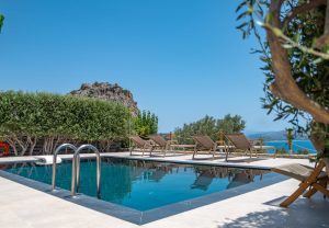 Villa Thalassa Pool mit Meerblick - Evgoro Villas Agia Galini