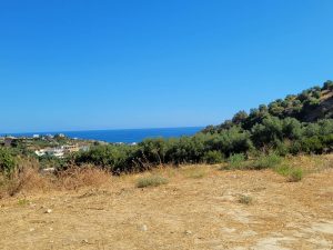 Traumhafter Meerblick - Baugrundstück mit Baugenehmigung bei Chania auf Kreta zu verkaufen