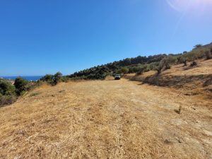 Ebenes Grundstück mit Meerblick - Baugrundstück mit Baugenehmigung bei Chania auf Kreta zu verkaufen