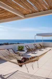 Liegen auf der Dachterrasse – Aris Hotel Paleochora Kreta