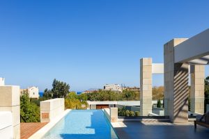 Pool mit Meerblick, Villa Aroma Agia Marina