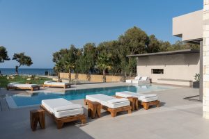 Pool mit Meerblick, Villa Artemis Tavronitis