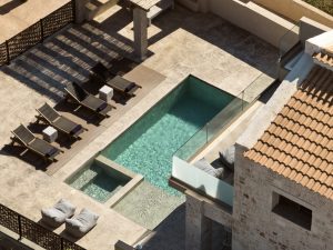 Poolbereich von oben – Villa La Soleil - Zante Zen Villas Zakynthos