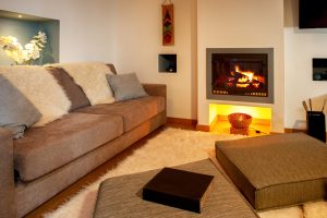 Sitzecke am Kamin – Villa Ioanna, Ano Gatzea, Pilion