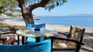 Sitzplatz mit Meerblick - Kythira Golden Sun Agia Pelagia