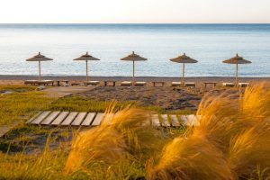 Strand vor der Villa Crystalia Beach House Lachania