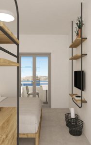 Superior-Zimmer mit Meerblick (Visualisierung) – Chill & Co. Serifos, Livadi