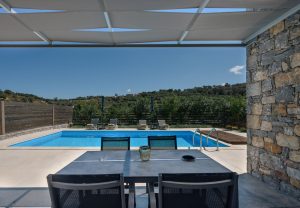Terrasse mit Ausblick, Kalostous Villas Agia Triada
