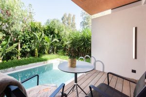 Terrasse mit eigenem Pool – Pilot Amphora Boutique Hotel, Georgioupoli