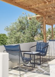 Terrasse mit Gartenblick Omilos Beachfront House Paros