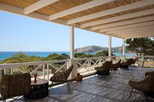Terrasse mit Meerblick Golden Milos Beach House